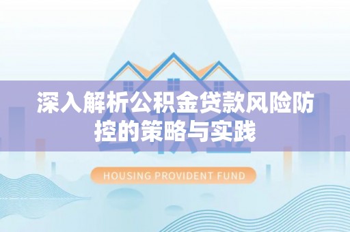 贺兰深入解析公积金贷款风险防控的策略与实践