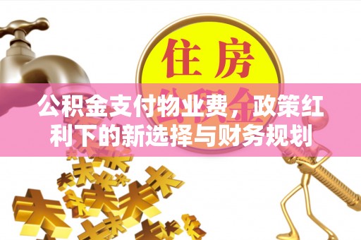贺兰公积金支付物业费，政策红利下的新选择与财务规划