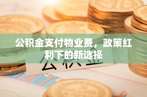 贺兰公积金支付物业费，政策红利下的新选择