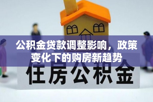 贺兰公积金贷款调整影响，政策变化下的购房新趋势